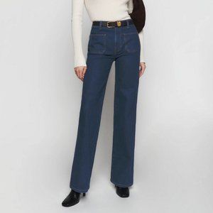 Reformation Alyssa High Rise Wide Leg Long Jeans